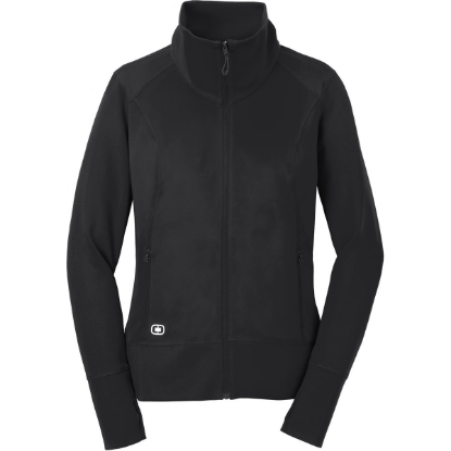 Custom OGIO Womens Fulcrum Full-Zip. Blacktop Black