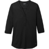 Custom OGIO Womens Jewel Henley Blacktop Black