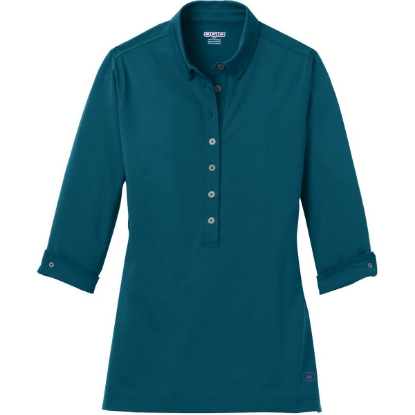 Custom OGIO Womens Gauge Polo. Teal Throttle Green