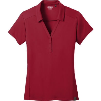 Custom OGIO Womens Framework Polo. Signal Red