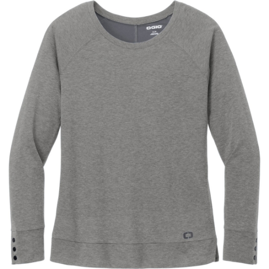 Custom OGIO Womens Command Long Sleeve Scoop Neck GearGrey