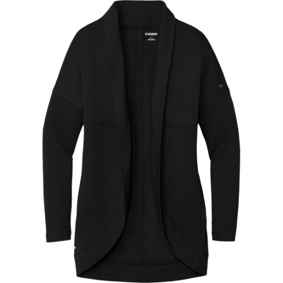 Custom OGIO Womens Luuma Cocoon Fleece. Blacktop Black