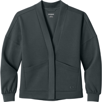 Custom OGIO Womens Transcend Cardigan TarmacGrey