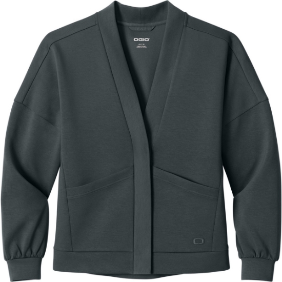 Custom OGIO Womens Transcend Cardigan TarmacGrey