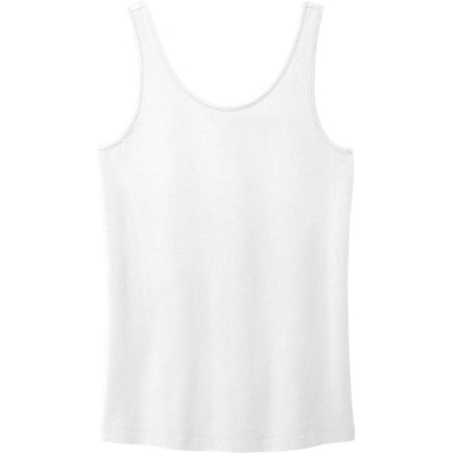 Custom Port & Co Womens Beach Wash Garment-Dyed Tank White