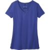 Custom Port & Co Womens Beach Wash Garment-Dyed V-Neck Tee Blue Iris