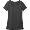 Custom Port & Co Womens Beach Wash Garment-Dyed V-Neck Tee Coal Black
