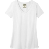 Custom Port & Co Womens Beach Wash Garment-Dyed V-Neck Tee White