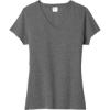 Custom Port & Co Womens Tri-Blend V-Neck Tee. Graphite Gray Heather