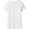 Custom Port & Co Womens Tri-Blend V-Neck Tee. White