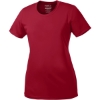 Custom Port & Co Womens Performance Tee. Red