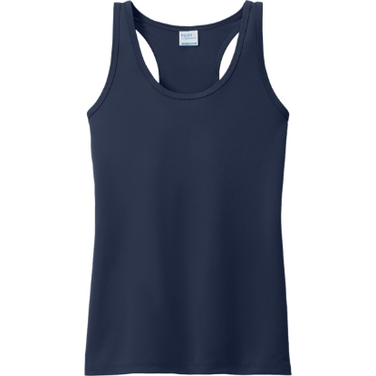 Custom Port & Co Womens Performance Tank True Navy Blue