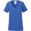 Custom Port & Co Womens Performance Blend V-Neck Tee. True Royal Blue