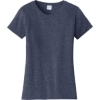 Custom Port & Co Womens Fan Favorite Tee. Heather Navy Blue