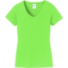 Custom Port & Co Womens Fan Favorite V-Neck Tee. Flash Green