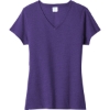 Custom Port & Co Womens Fan Favorite Blend V-Neck Tee. Team Purple Heather