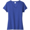 Custom Port & Co Womens Fan Favorite Blend V-Neck Tee. True Royal Blue Heather