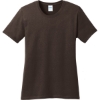 Custom Port & Co Womens Core Cotton Tee. Dk Choc Brown