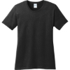 Custom Port & Co Womens Core Cotton Tee. Jet Black