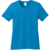 Custom Port & Co Womens Core Cotton Tee. Sapphire Blue