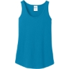 Custom Port & Co Womens Core Cotton Tank Top. Neon Blue