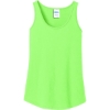 Custom Port & Co Womens Core Cotton Tank Top. Neon Green