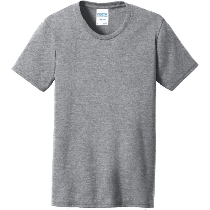 Custom Port & Co Womens Core Blend Tee. Athletic Heather Gray