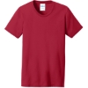Custom Port & Co Womens Core Blend Tee. Red