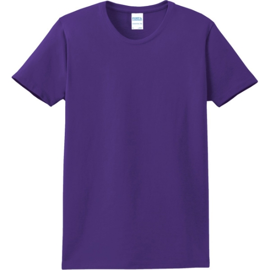 Custom Port & Co Womens Essential Tee. Purple