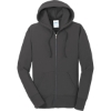 Custom Port & Co Womens Core Fleece Full-Zip Hooded Sweatshirt. Charcoal