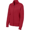 Custom Sport-Tek Womens Sport-Wick Fleece Full-Zip Jacket. Deep Red