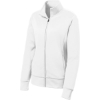 Custom Sport-Tek Womens Sport-Wick Fleece Full-Zip Jacket. White