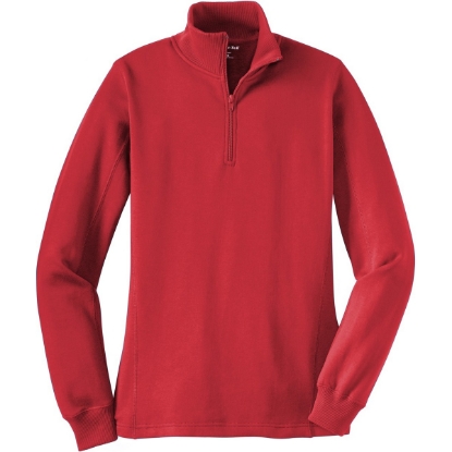 Custom Sport-Tek Womens 1/4-Zip Sweatshirt. True Red