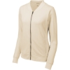 Custom Sport-Tek Womens Lightweight French Terry Bomber Ecru Beige
