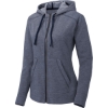 Custom Sport-Tek Womens PosiCharge Tri-Blend Wicking Fleece Full-Zip Hooded Jacket True Navy Blue Heather