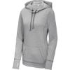 Custom Sport-Tek Womens PosiCharge Tri-Blend Wicking Fleece Hooded Pullover. Light Grey Hth