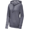 Custom Sport-Tek Womens PosiCharge Tri-Blend Wicking Fleece Hooded Pullover. True Navy Hthr