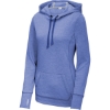 Custom Sport-Tek Womens PosiCharge Tri-Blend Wicking Fleece Hooded Pullover. True Royal Hth