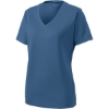 Custom Sport-Tek Womens PosiCharge RacerMesh V-Neck Tee. Dawn Blue