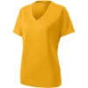 Custom Sport-Tek Womens PosiCharge RacerMesh V-Neck Tee. Gold
