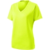 Custom Sport-Tek Womens PosiCharge RacerMesh V-Neck Tee. Neon Yellow
