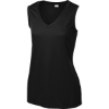 Custom Sport-Tek Womens Sleeveless PosiCharge Competitor V-Neck Tee. Black