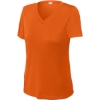 Custom Sport-Tek Womens PosiCharge Competitor V-Neck Tee. Deep Orange