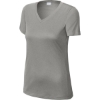 Custom Sport-Tek Womens PosiCharge Competitor V-Neck Tee. Gray Concrete Heather