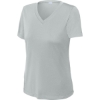 Custom Sport-Tek Womens PosiCharge Competitor V-Neck Tee. Silver