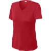 Custom Sport-Tek Womens PosiCharge Competitor V-Neck Tee. True Red