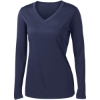Custom Sport-Tek Womens Long Sleeve PosiCharge Competitor V-Neck Tee. True Navy Blue