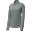 Custom Sport-Tek Womens PosiCharge Competitor 1/4-Zip Pullover. Grey Concrete