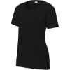 Custom Sport-Tek Womens PosiCharge Tri-Blend Wicking Scoop Neck Raglan Tee. Black Triad Solid