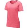 Custom Sport-Tek Womens PosiCharge Tri-Blend Wicking Scoop Neck Raglan Tee. Pink Rasp Hthr